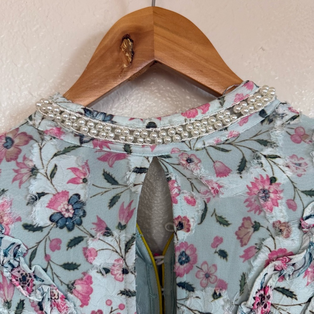 Hana Ruffled Floral Burnout Dress Size S - Picture 11 of 13